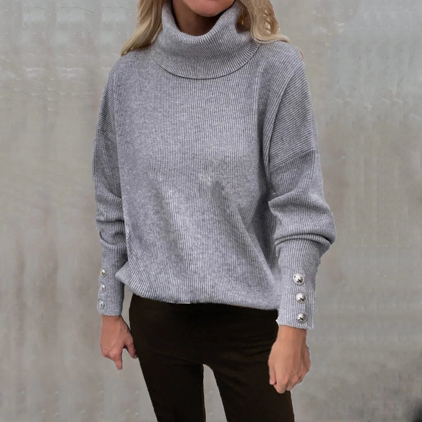 Berg-Feldt | Lässiger Strickpullover mit Hohem Kragen