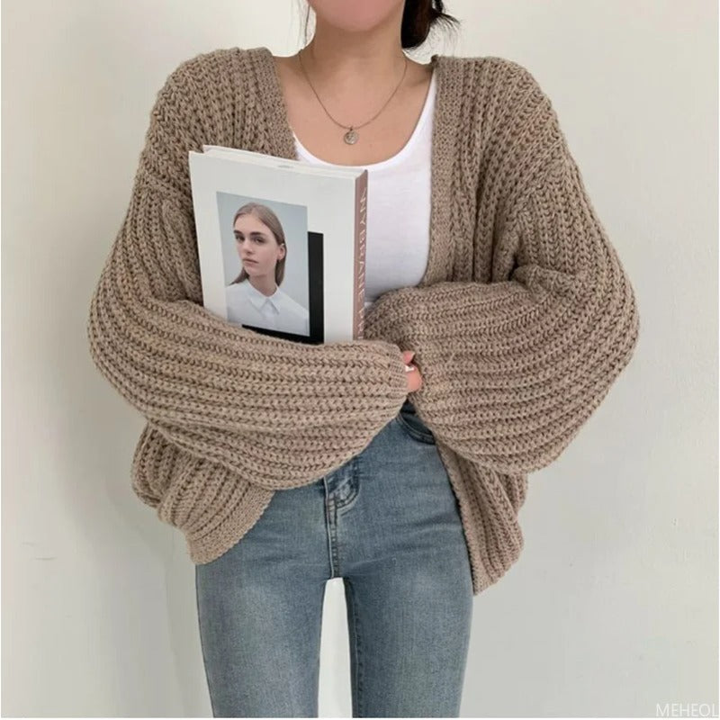 Berg-Feldt | Lässiger Strick-Cardigan mit Oversize-Ärmeln