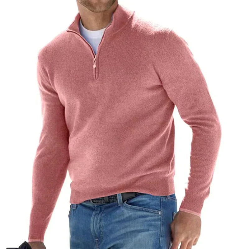 Berg-Feldt | Polo Stylischer Reißverschluss Pullover für Herren