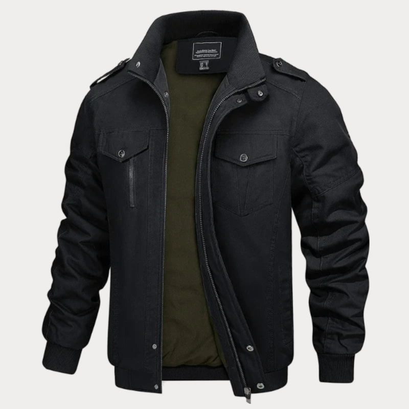 Berg-Feldt | Retro Reißverschlussjacke In Armeegrün