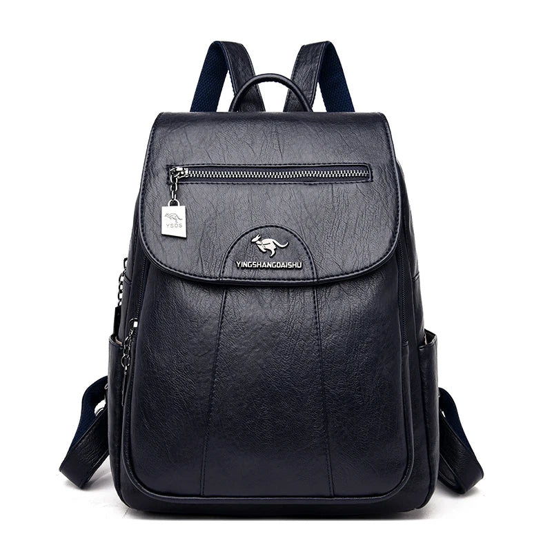 Sac à dos en cuir antivol haute capacité pour femme par Berg-Feldt