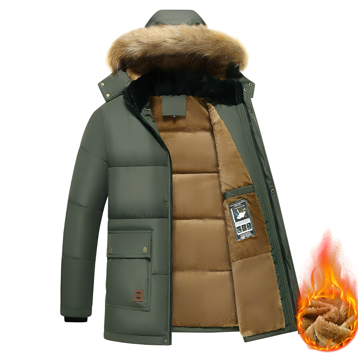 Berg-Feldt | Parka chaud à capuche amovible pour homme