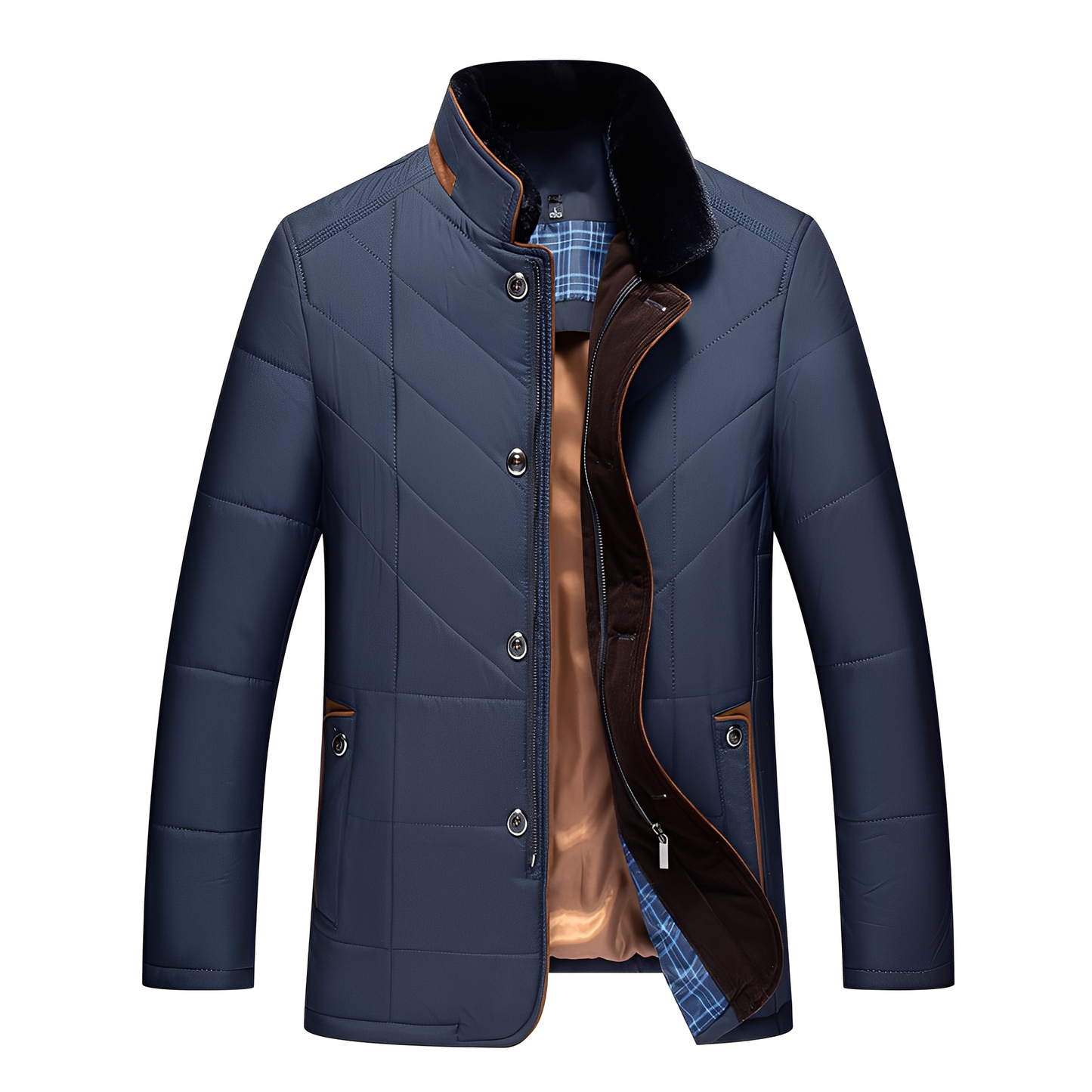 Berg-Feldt | Elegante, gepolsterte Jacke mit Knöpfen für Männer