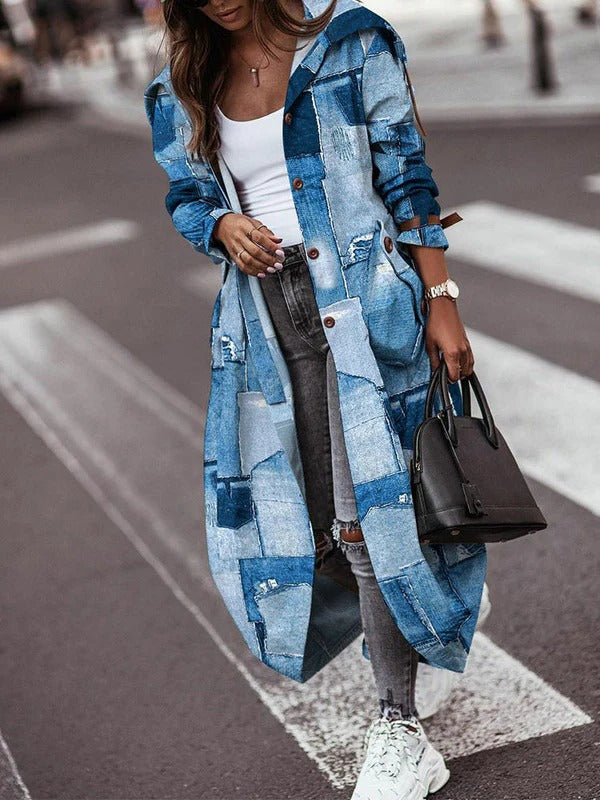 Großer Patchwork-Trenchcoat Serena