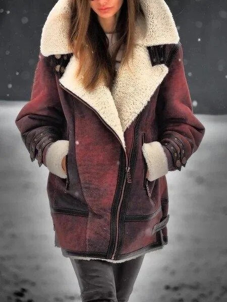 Berg-Feldt | Veste Sherpa en daim pour femmes