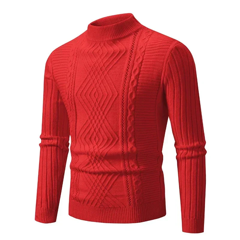 Berg-Feldt | Klassischer Strickpullover mit Struktur Weich und Warm Perfekt für Alltag und Fest