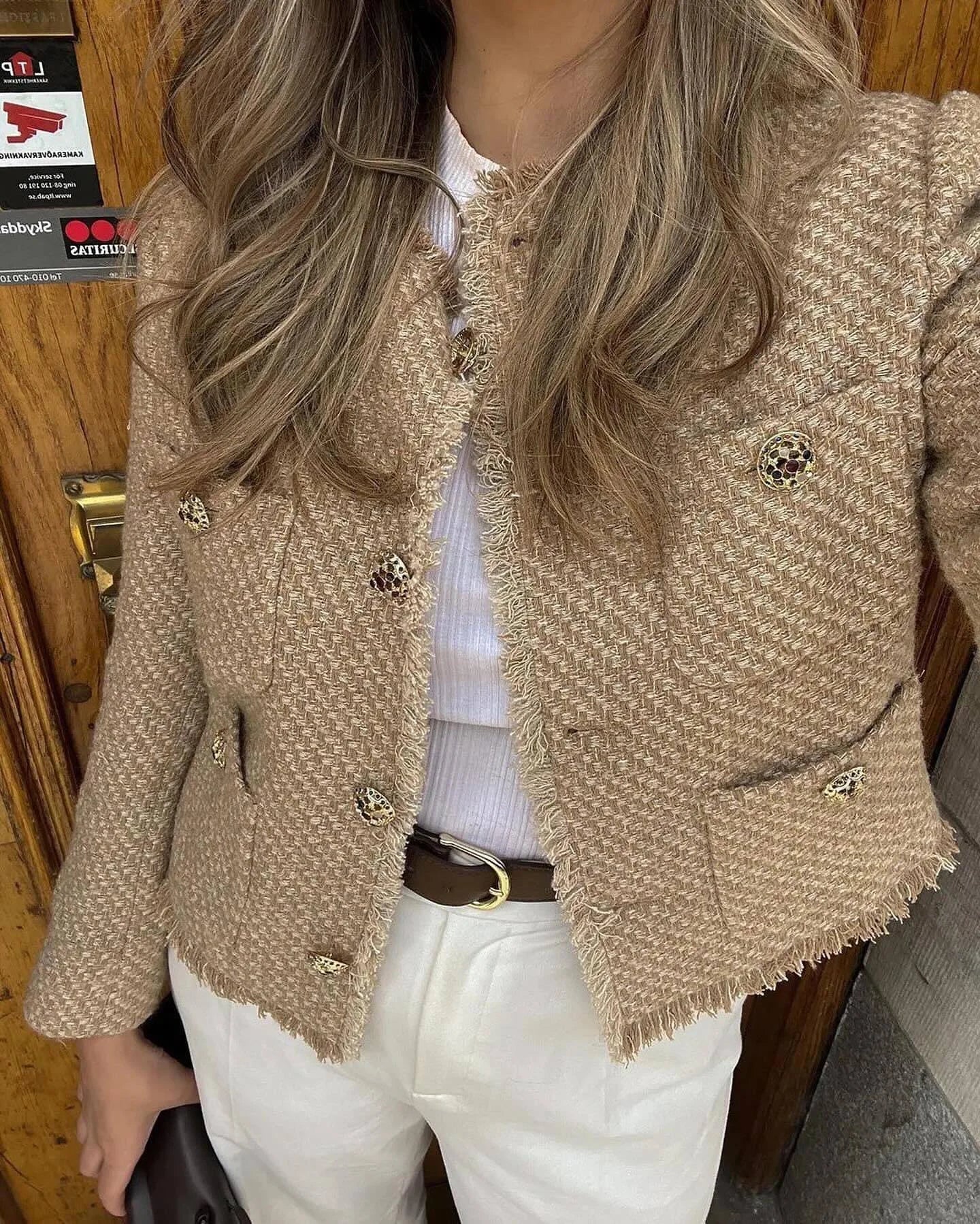 Berg-Feldt | Klassischer Tweed-blazer Wollmischung Zeitlos und Elegant