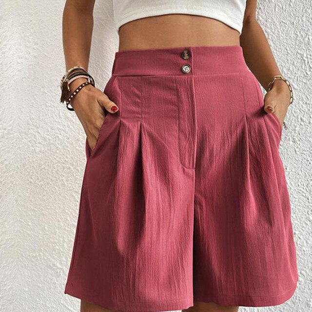 Damen-Shorts Orla: stylische Kurzhose mit Doppelknöpfen