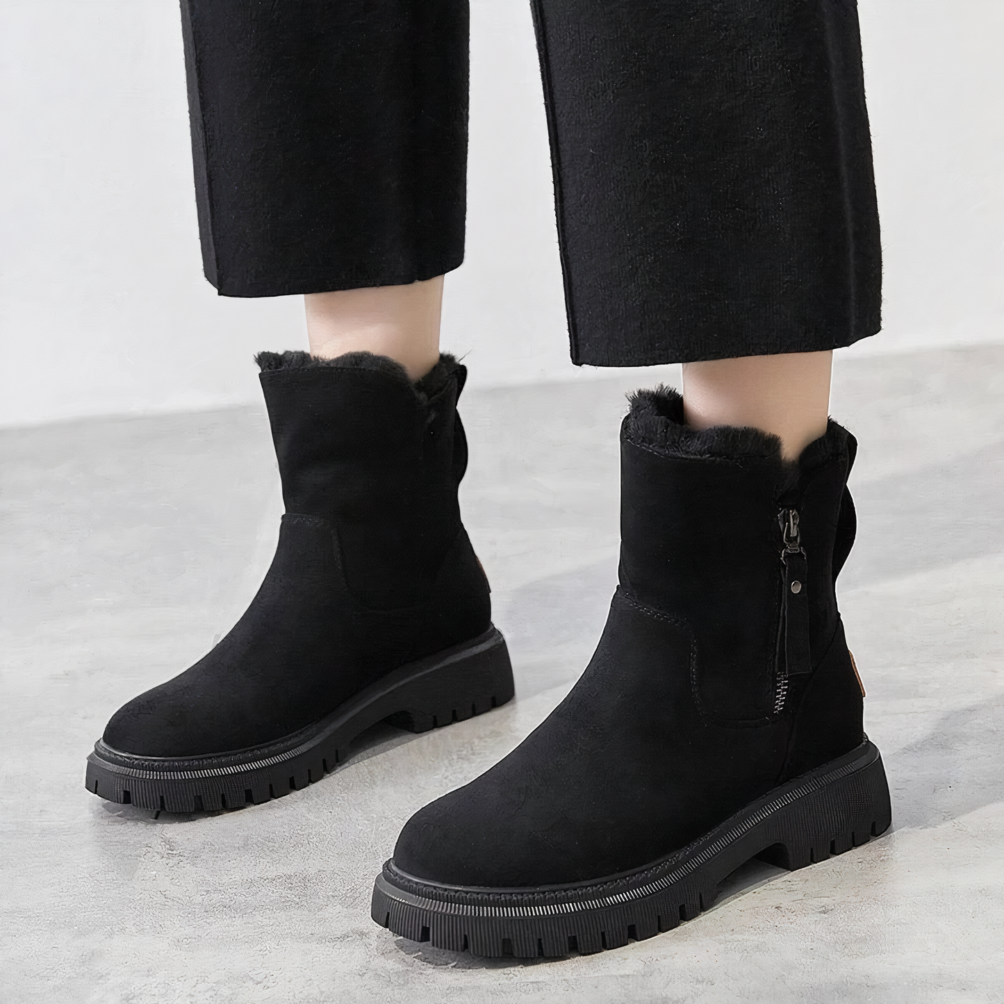 Berg-Feldt | Knöchelhoch Schnee Stiefel mit Fellfutter