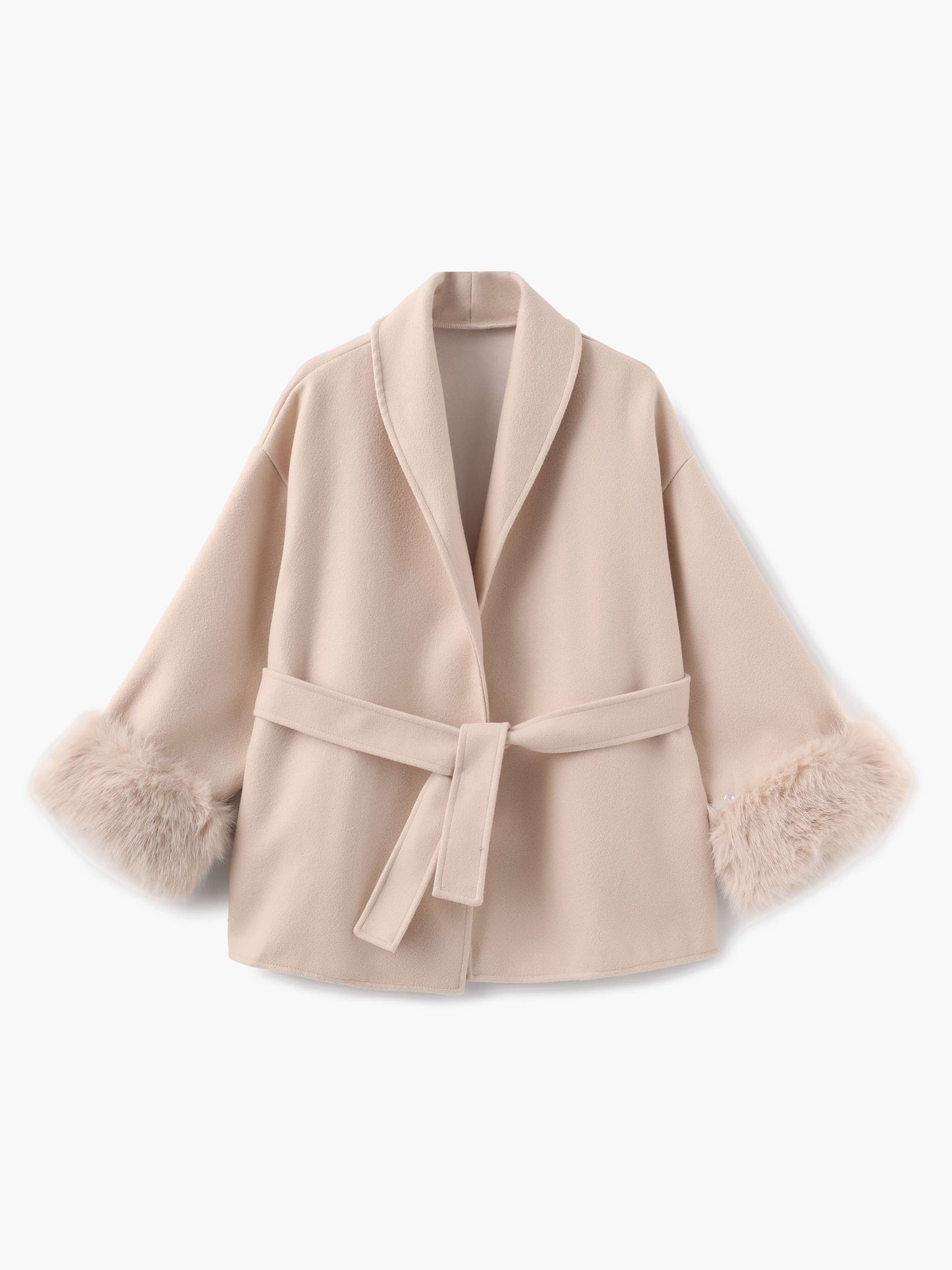 Berg-Feldt | Mantel mit Kunstfellbesatz Eleganter Winter Kurzmantel