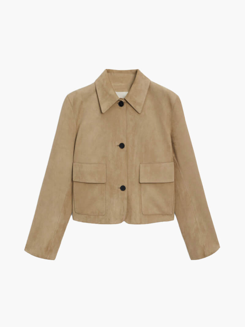 Berg-Feldt | Veste Courte Classique en Daim à Poches