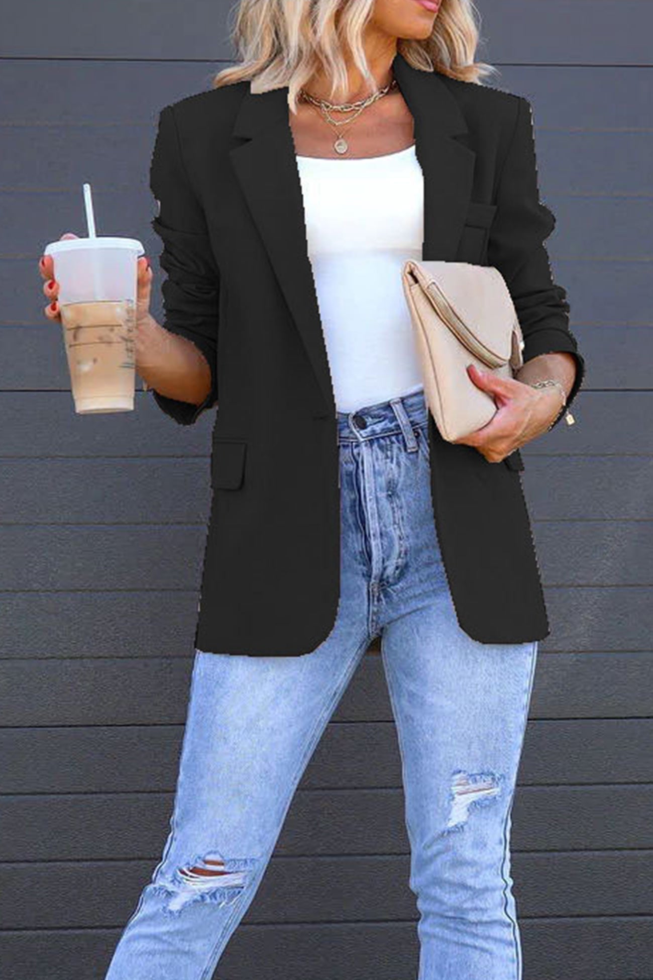 Berg-Feldt | Mittellanger Blazer mit Revers