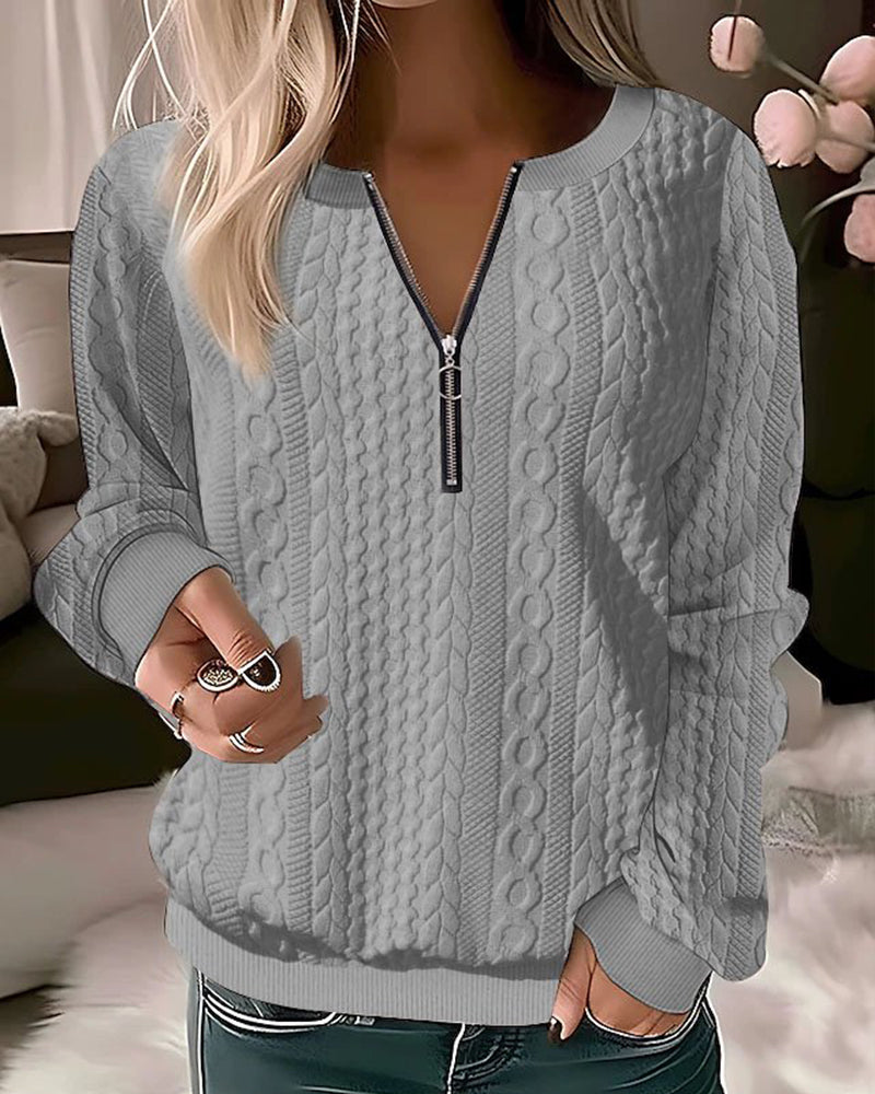 Berg-Feldt | Lässiger Strick Halbzip Pullover