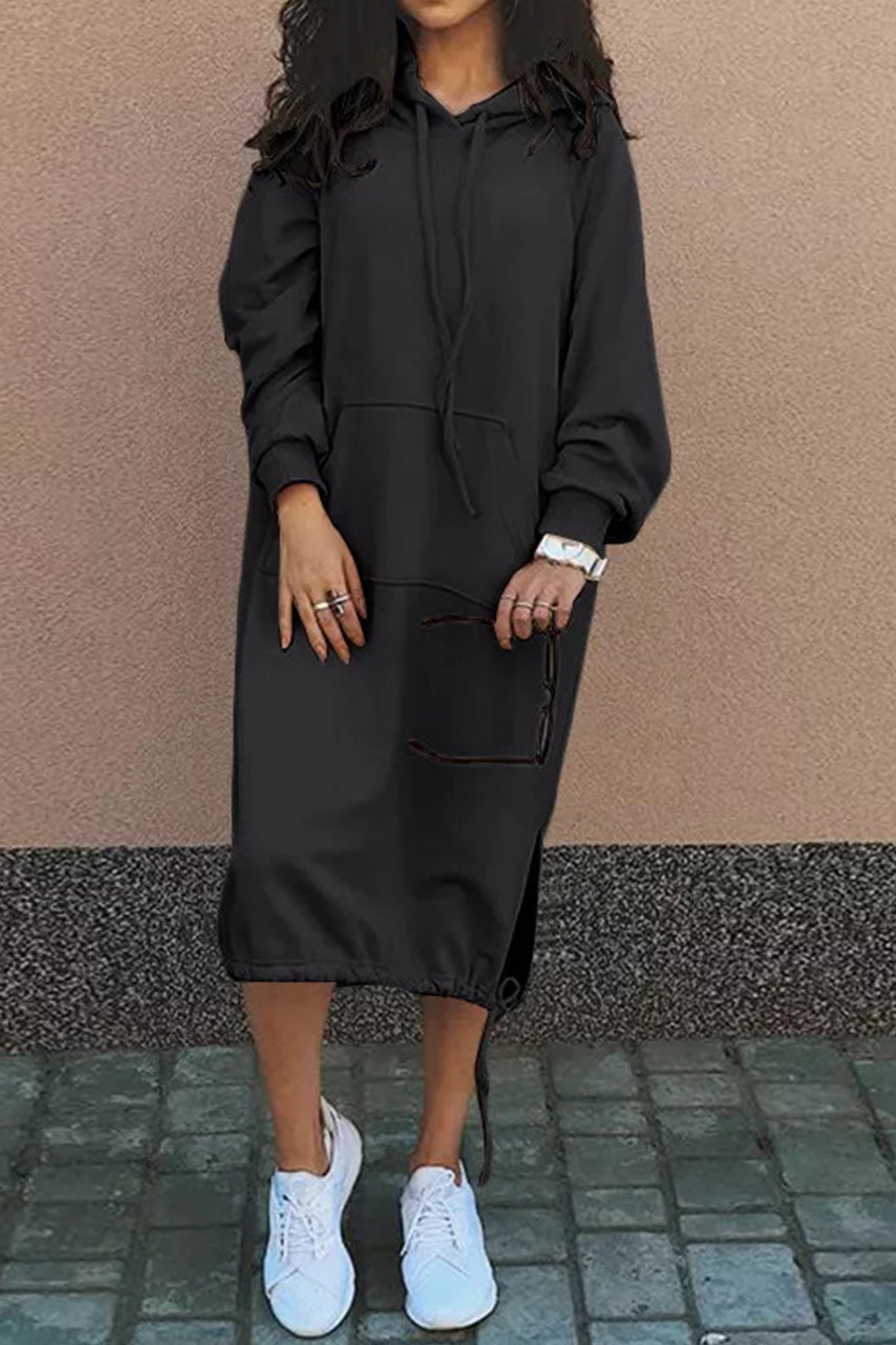 Berg-Feldt | Kapuzenpullover Kleid Knielang