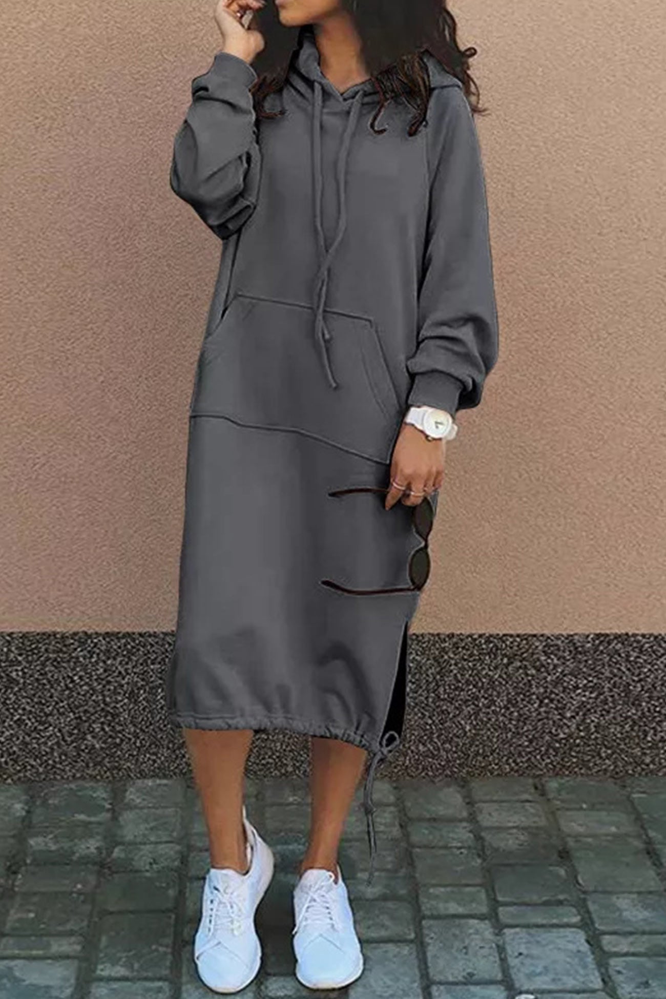 Berg-Feldt | Kapuzenpullover Kleid Knielang