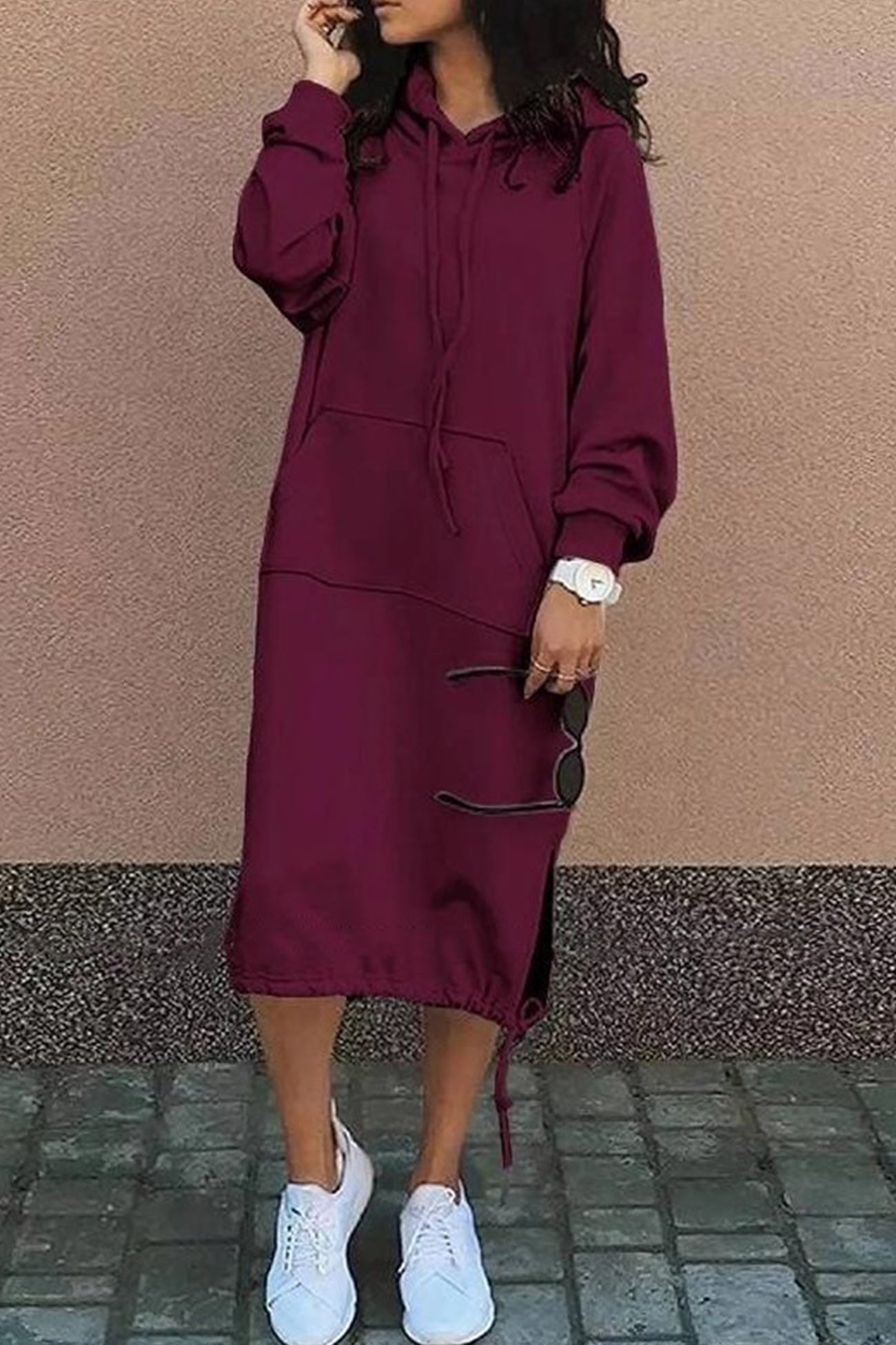 Berg-Feldt | Kapuzenpullover Kleid Knielang