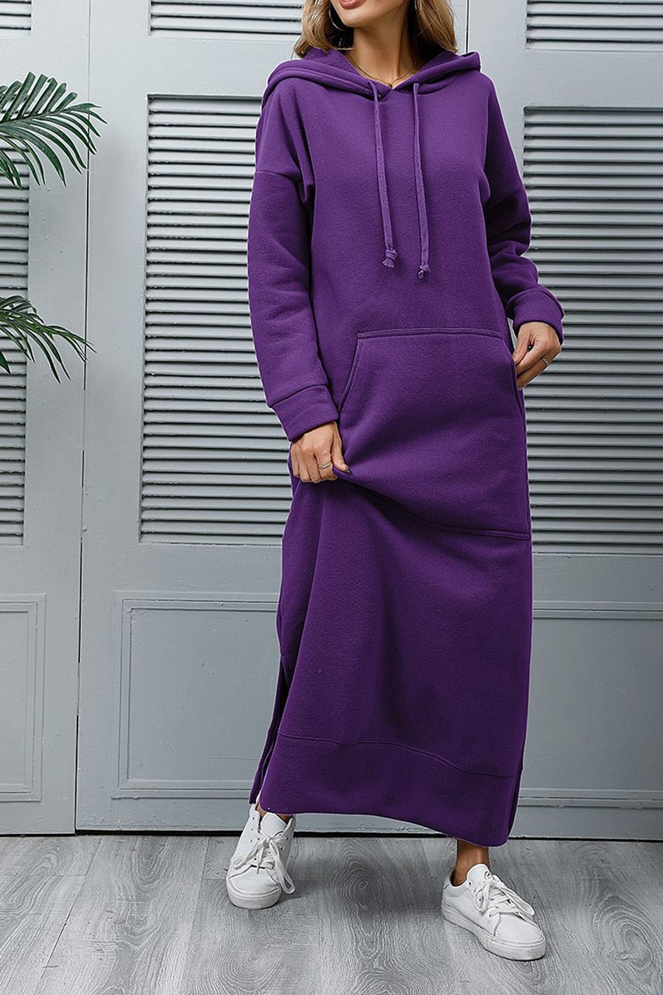 Robe à capuche fendue Caitlyn