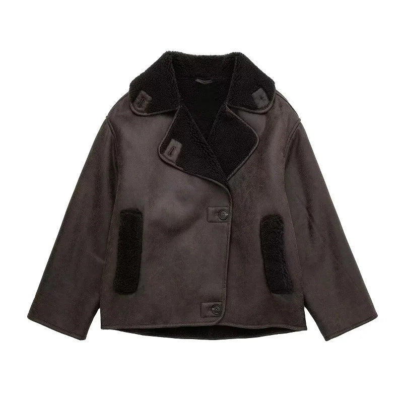 Berg-Feldt | Schicke und Warme Lederjacke für Frauen Elegante Winterbekleidung