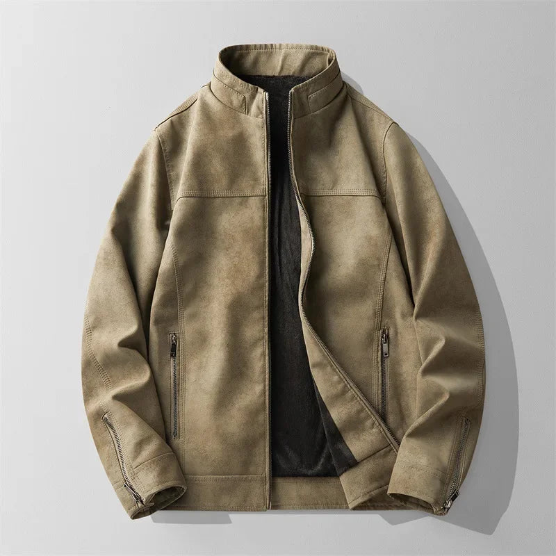 STEPHAN - Lederjacke mit Reißverschluss