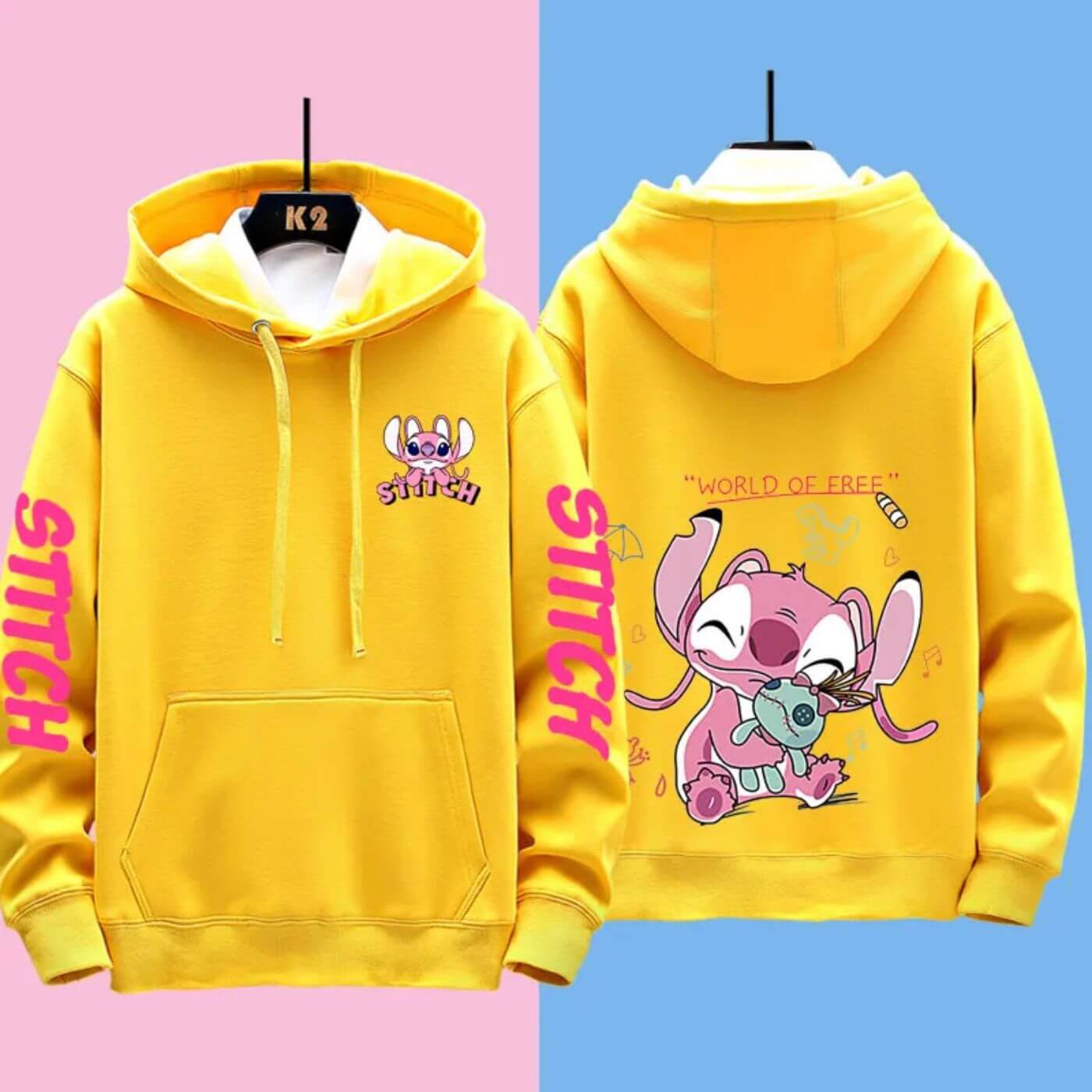 Sweat à capuche confortable Disney Stitch de Fudus