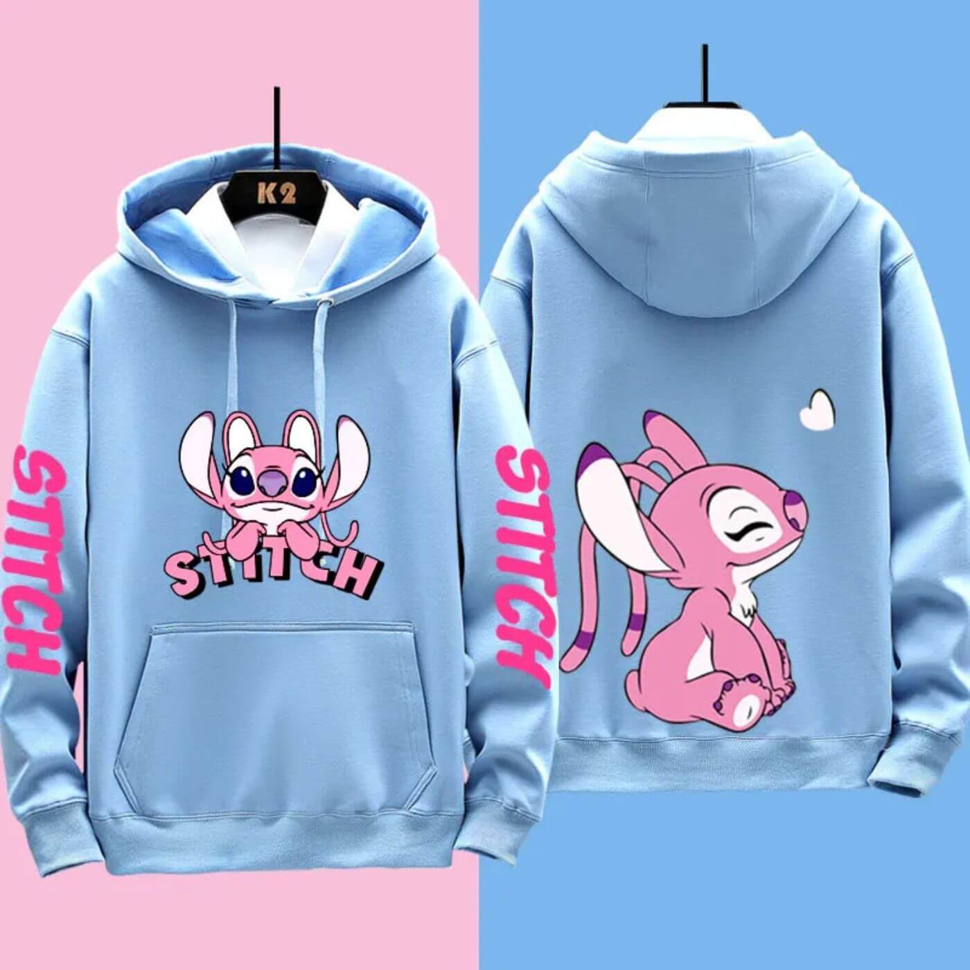 Sweat à capuche confortable Disney Stitch de Fudus