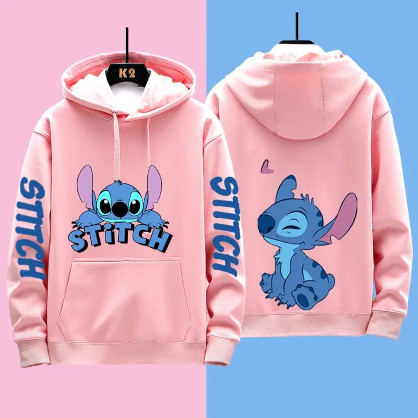 Sweat à capuche confortable Disney Stitch de Fudus