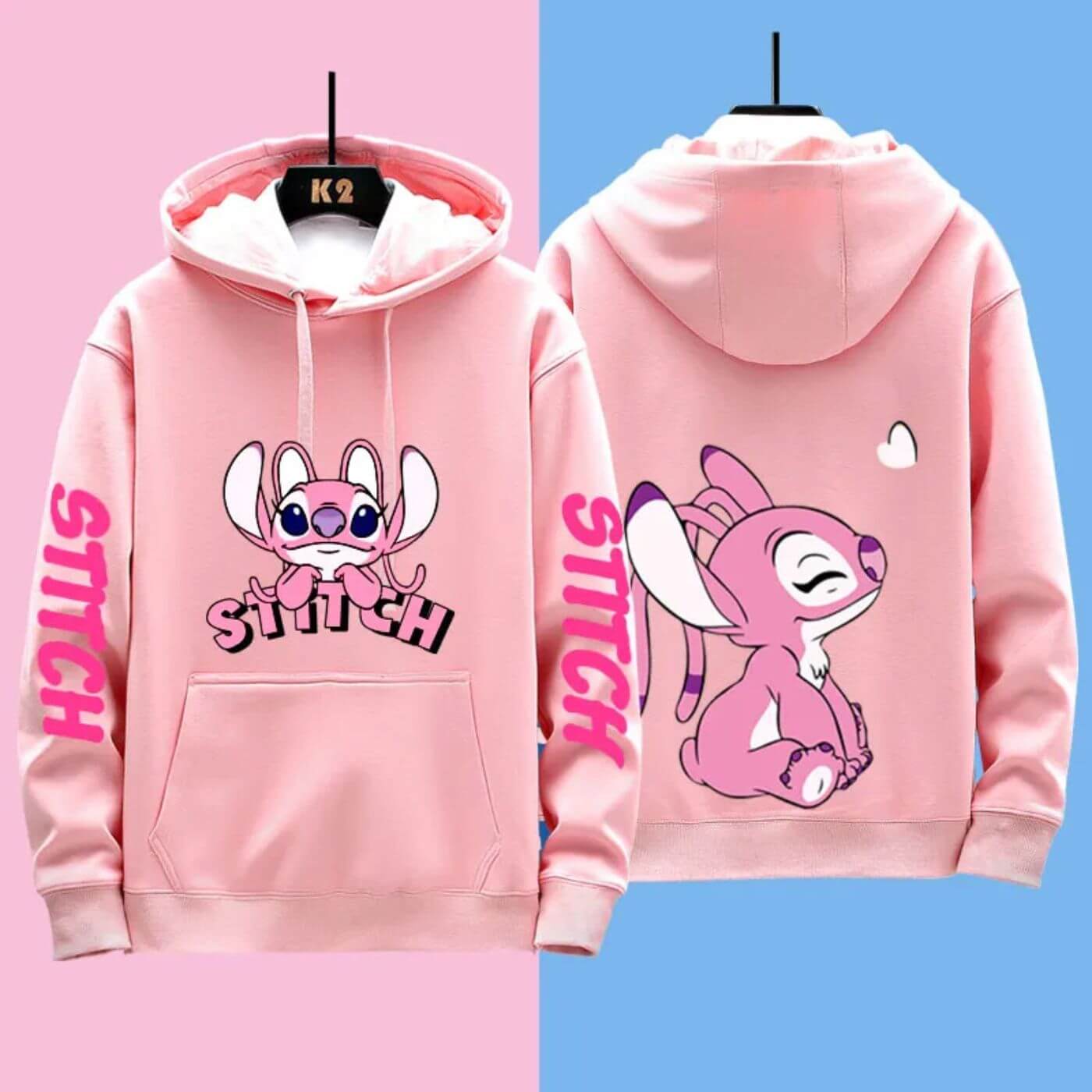 Sweat à capuche confortable Disney Stitch de Fudus