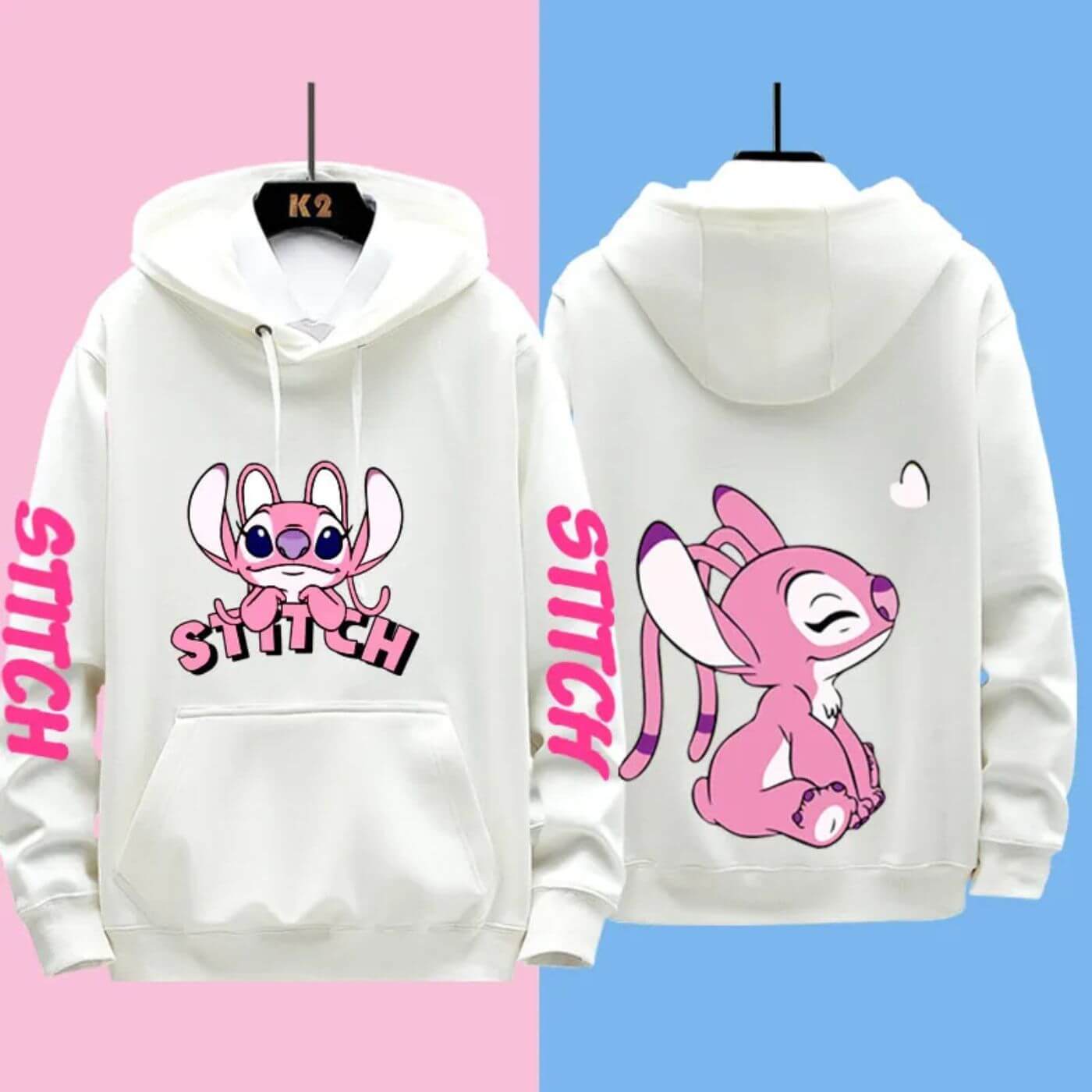 Sweat à capuche confortable Disney Stitch de Fudus