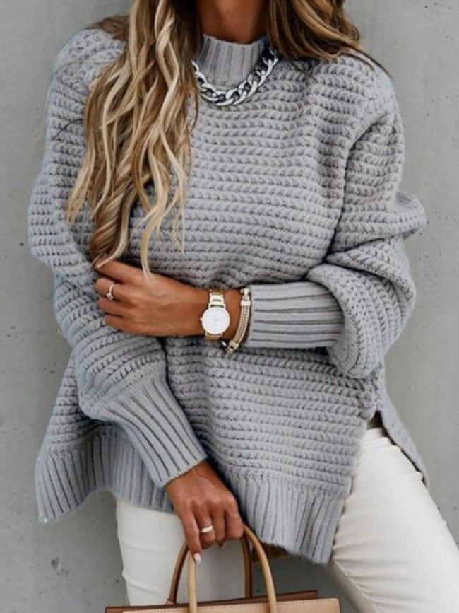 Berg-Feldt | Strickpullover mit Lockerer Passform Acryl Warm und Modern