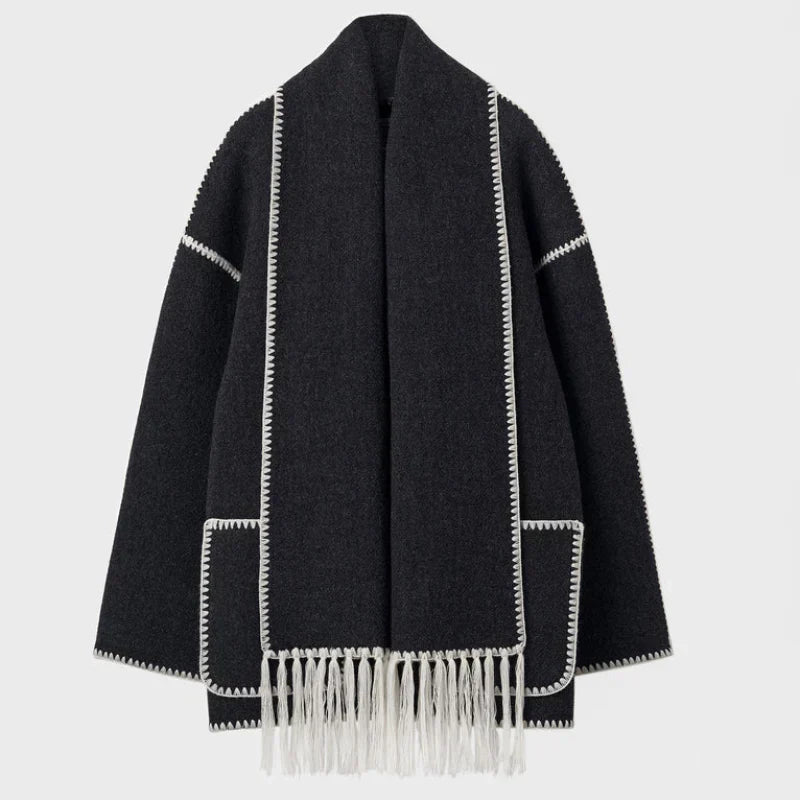 Berg-Feldt | Veste portefeuille femme à devant drapé