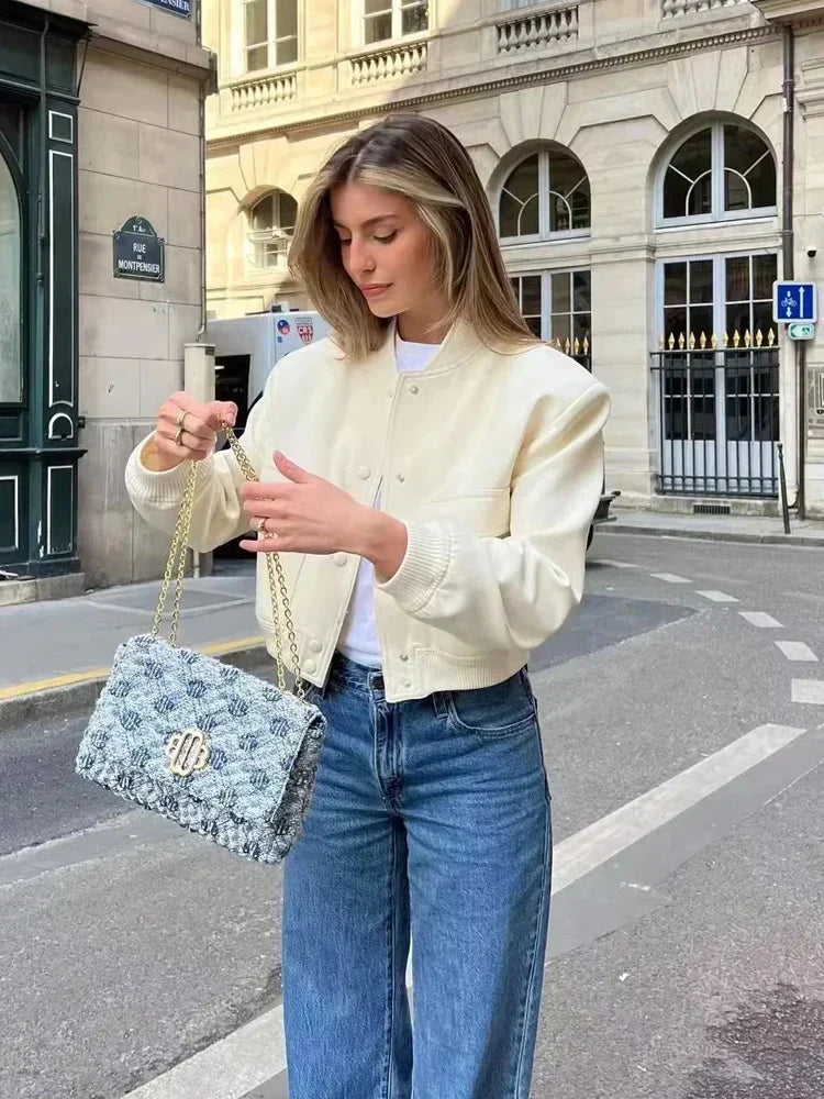 Berg-Feldt | Blouson Aviateur Femme Coupe Courte Moderne et Polyvalent