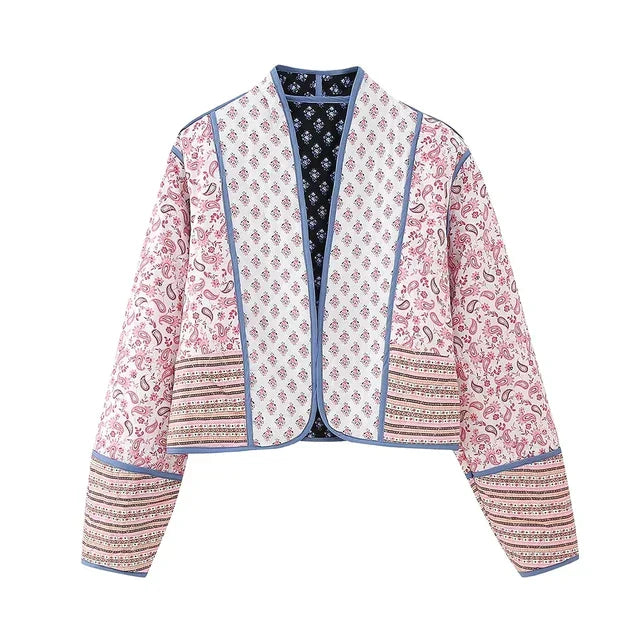Berg-Feldt | Veste florale vintage patchwork pour femme