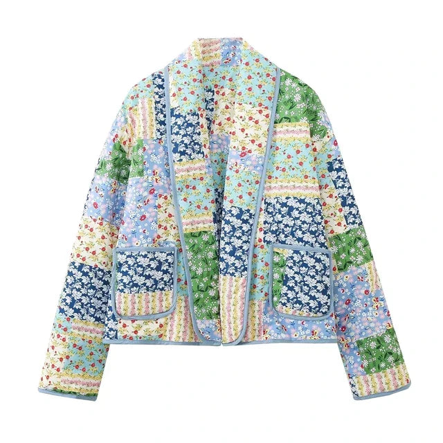 Berg-Feldt | Veste florale vintage patchwork pour femme