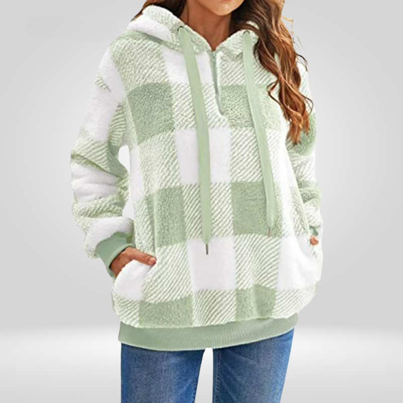 Berg-Feldt | Kariertes Kapuzenpullover