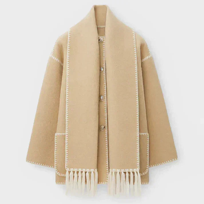 Berg-Feldt | Schal Jacke Aus Wollmischgewebe