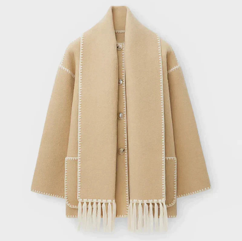 Berg-Feldt | Veste portefeuille femme à devant drapé