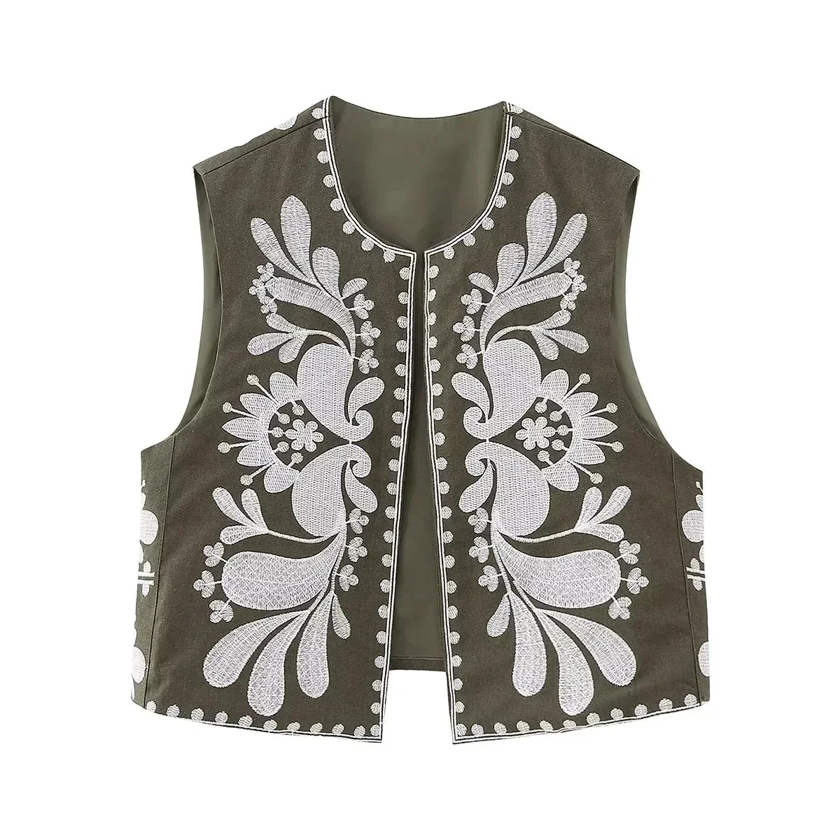 Berg-Feldt | Gilet court brodé à fleurs