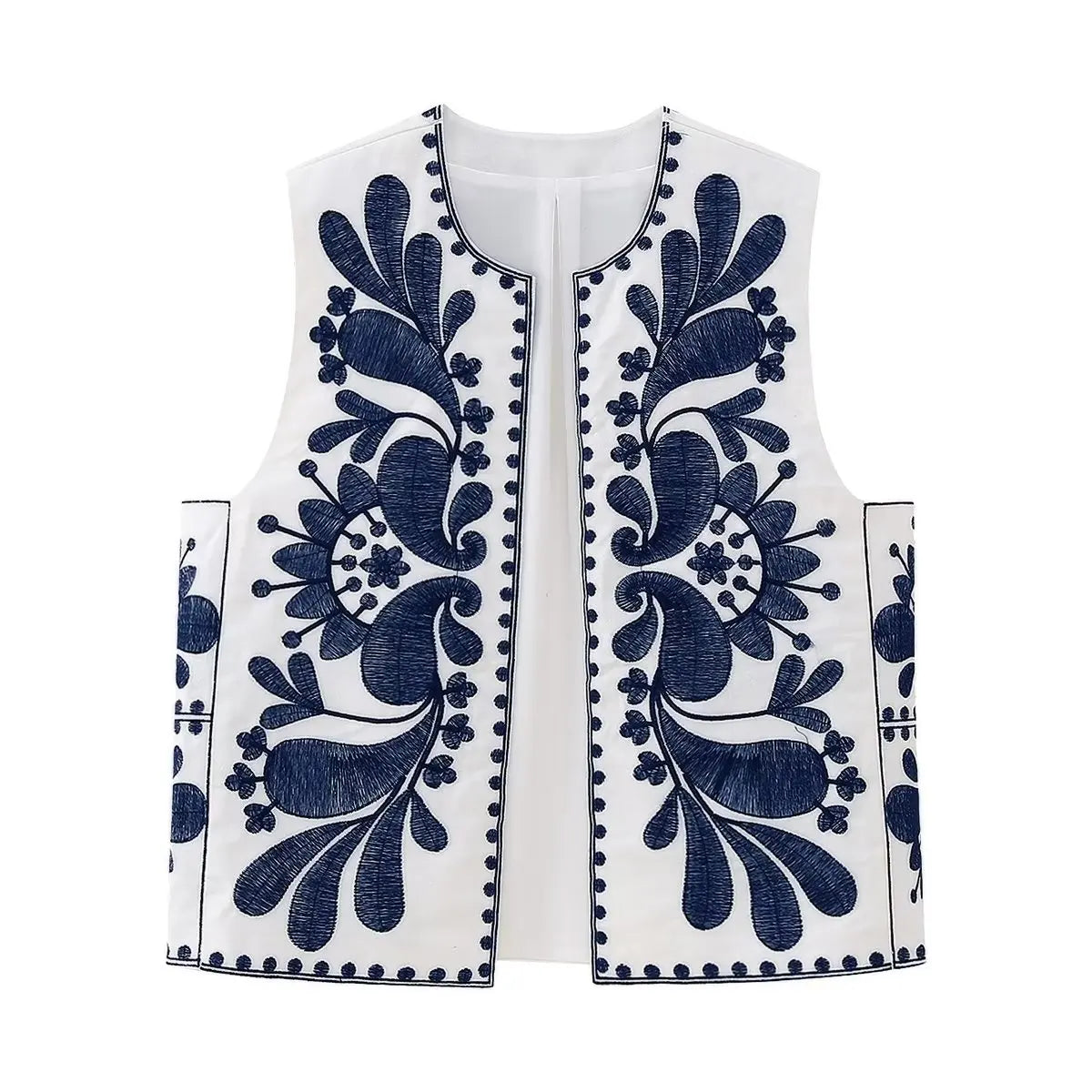 Berg-Feldt | Gilet court brodé à fleurs