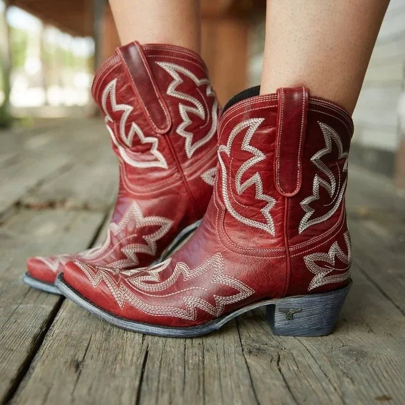 Berg-Feldt | Bottes de cowboy brodées en cuir