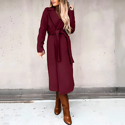 Berg-Feldt | langer Wickelmantel - stilvolle Winteroberbekleidung für Damen
