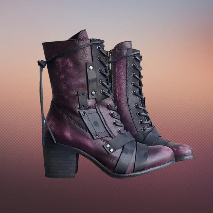 Berg-Feldt | Bottes de moto rétro épaisses et sauvages