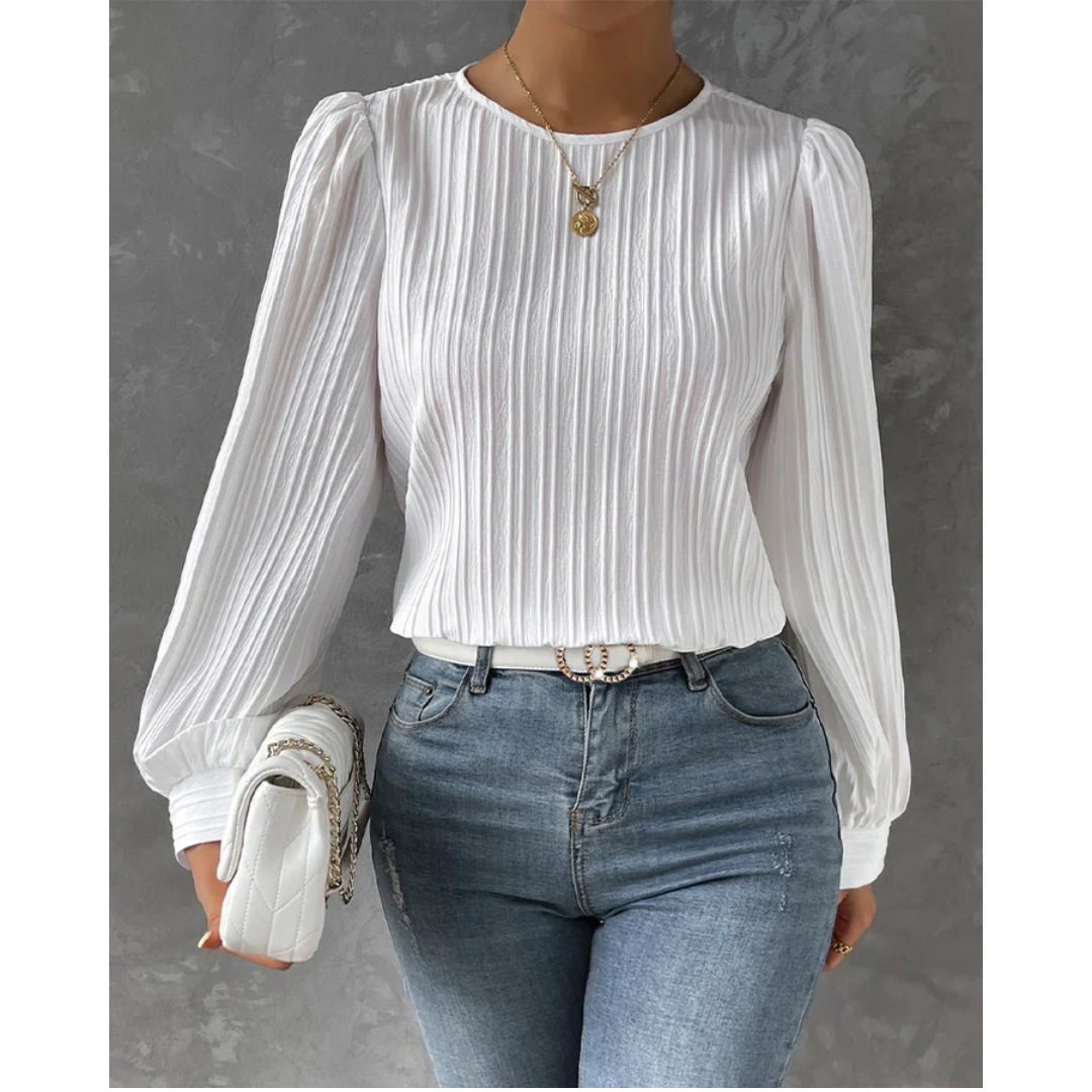 Berg-Feldt | Blouse en maille texturée Manches longues Design élégant et féminin