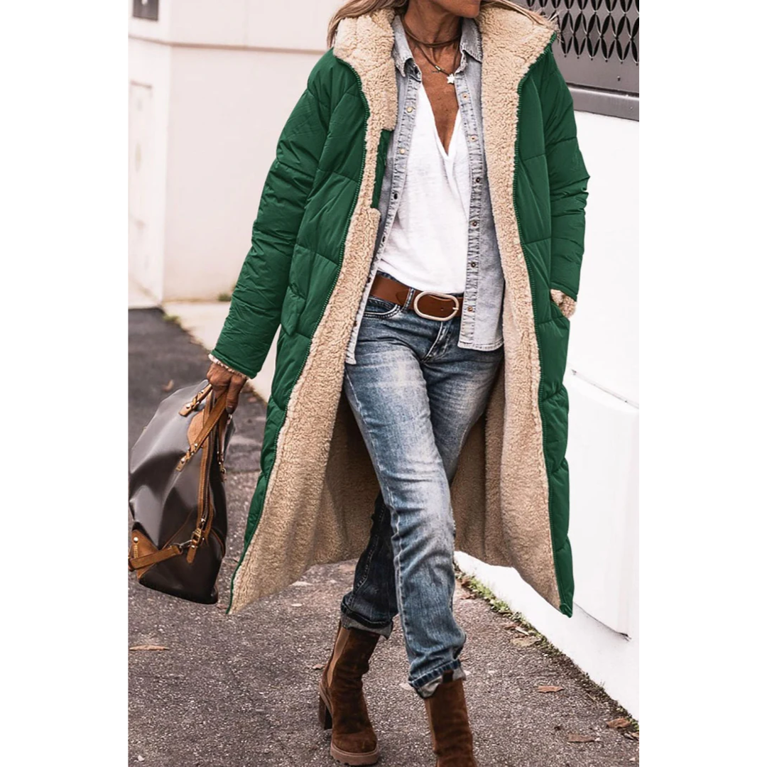 Berg-Feldt | Gloria Damen Winter Puffer Trenchcoat Lang