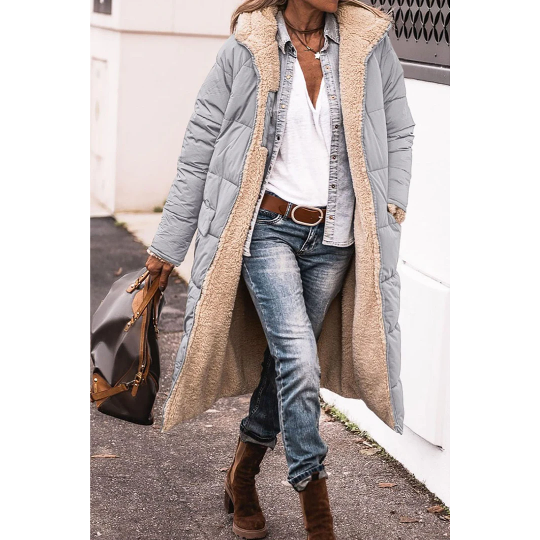 Berg-Feldt | Gloria Damen Winter Puffer Trenchcoat Lang