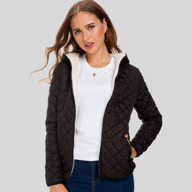 Berg-Feldt | Gepolsterte Jacke - Diamantmuster Steppung - Maßgeschneidert mit Reißverschluss und Taschen