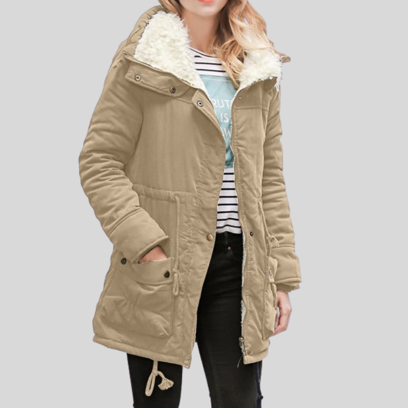 Berg-Feldt | Parka-Jacke - Gefüttert mit Fellbesatz - Verstellbare Taille - Winddicht und Warm
