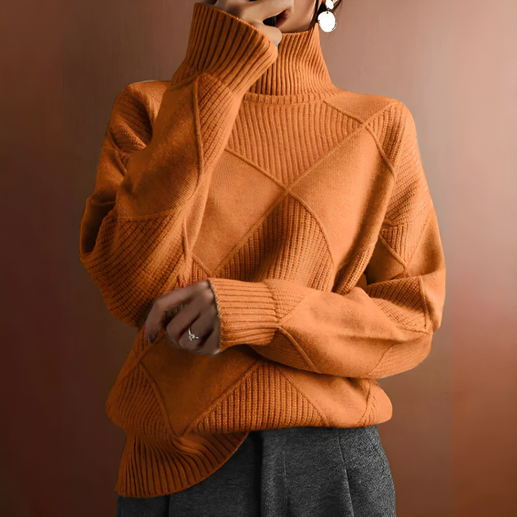 Berg-Feldt | Lässiger Warmer Strickturtleneck Pullover