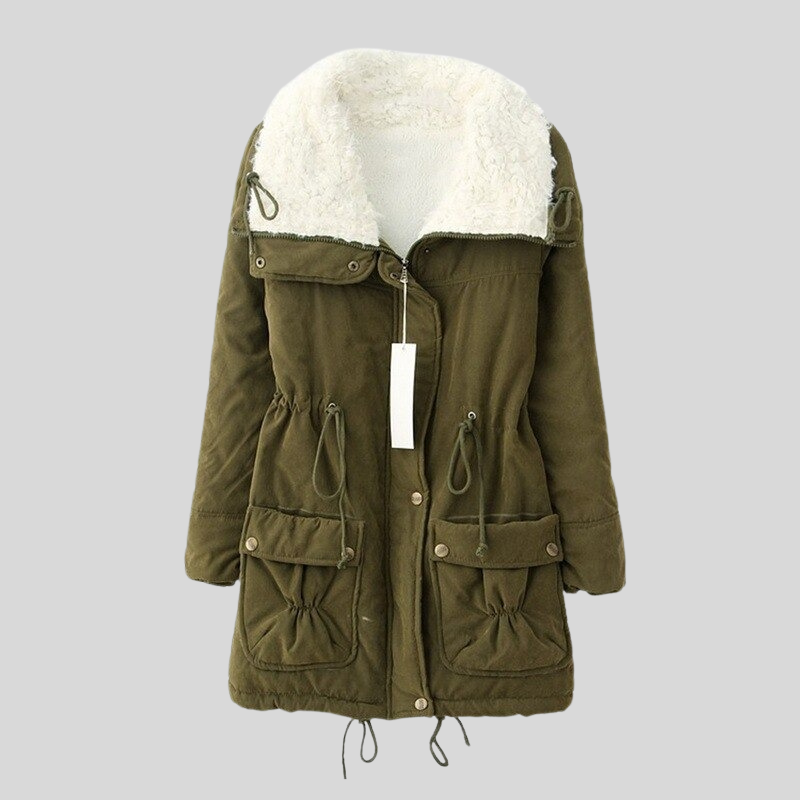 Berg-Feldt | Parka-Jacke - Gefüttert mit Fellbesatz - Verstellbare Taille - Winddicht und Warm