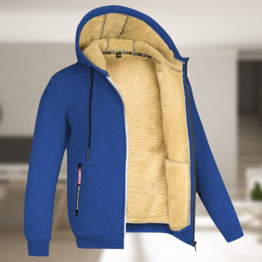 Berg-Feldt | Lässige Herren Winterjacke mit Kapuze und Fleece