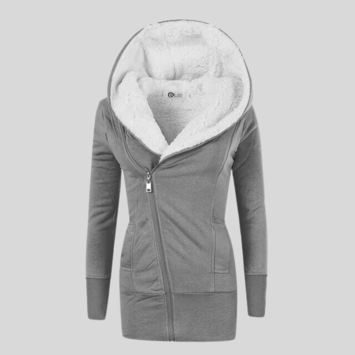 Berg-Feldt | Veste d'hiver à capuche et fermeture éclair oblique